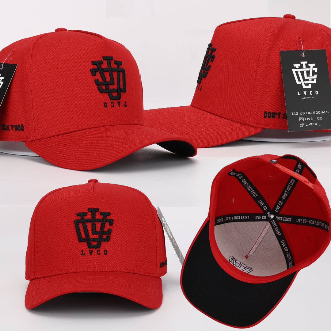 LVCO Midnight Red A-Frame Snapback