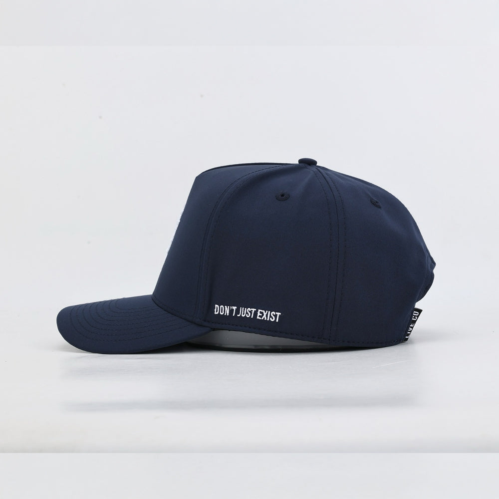 Deep Fit Polydri Navy Water-Resistant A-FRAME LVCO SNAPBACK