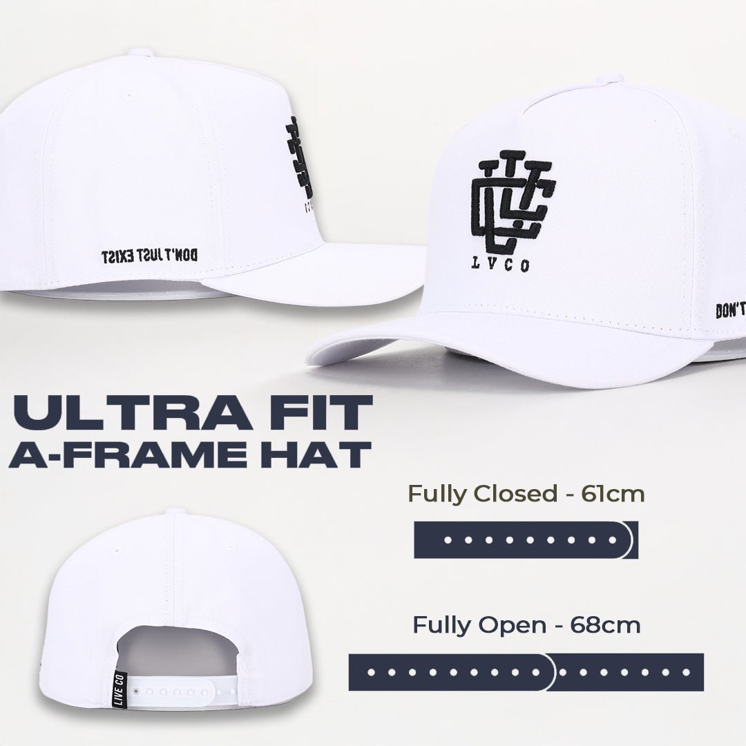ULTRA FIT White A-Frame Snapback