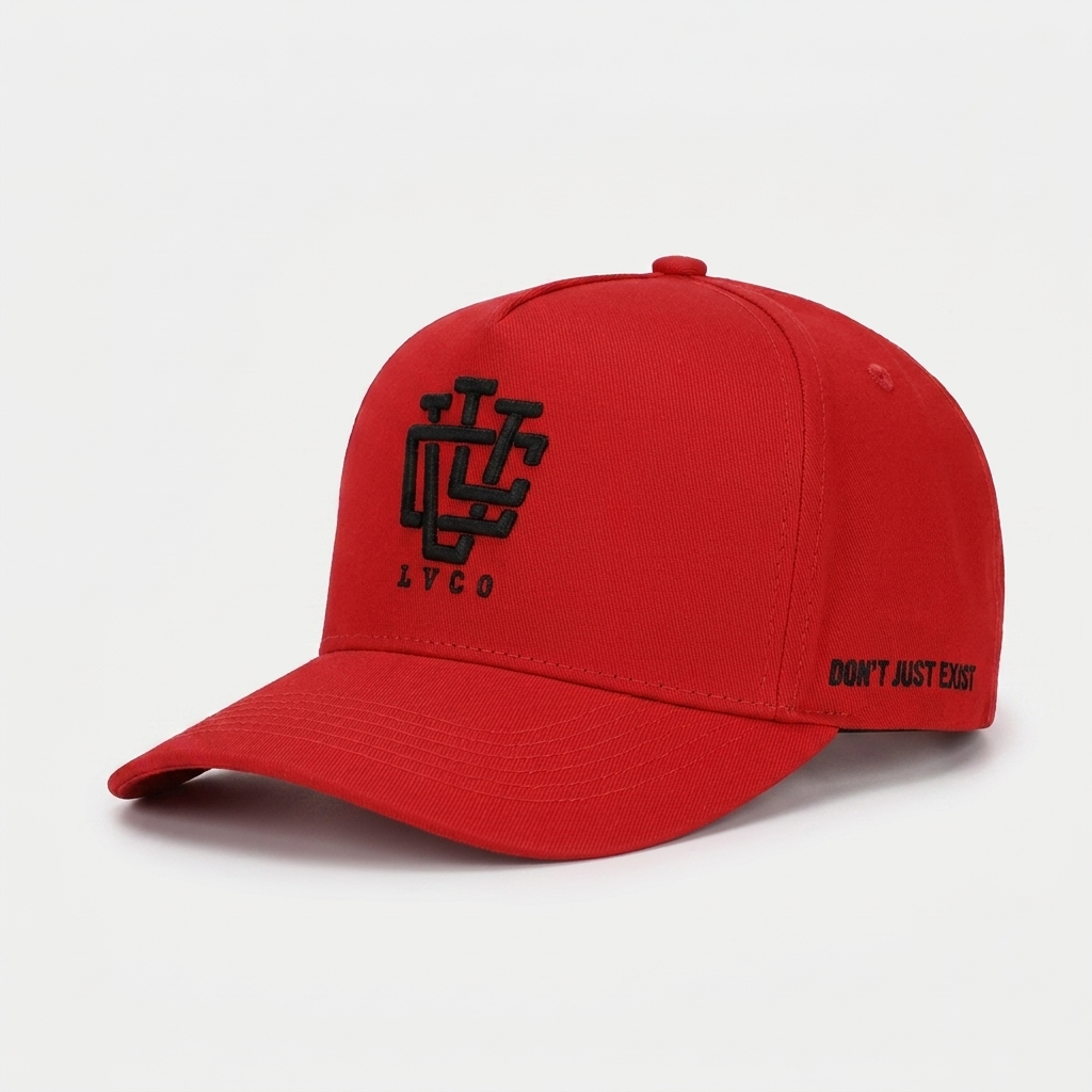 DEEP FIT LVCO Midnight Red A-Frame Snapback