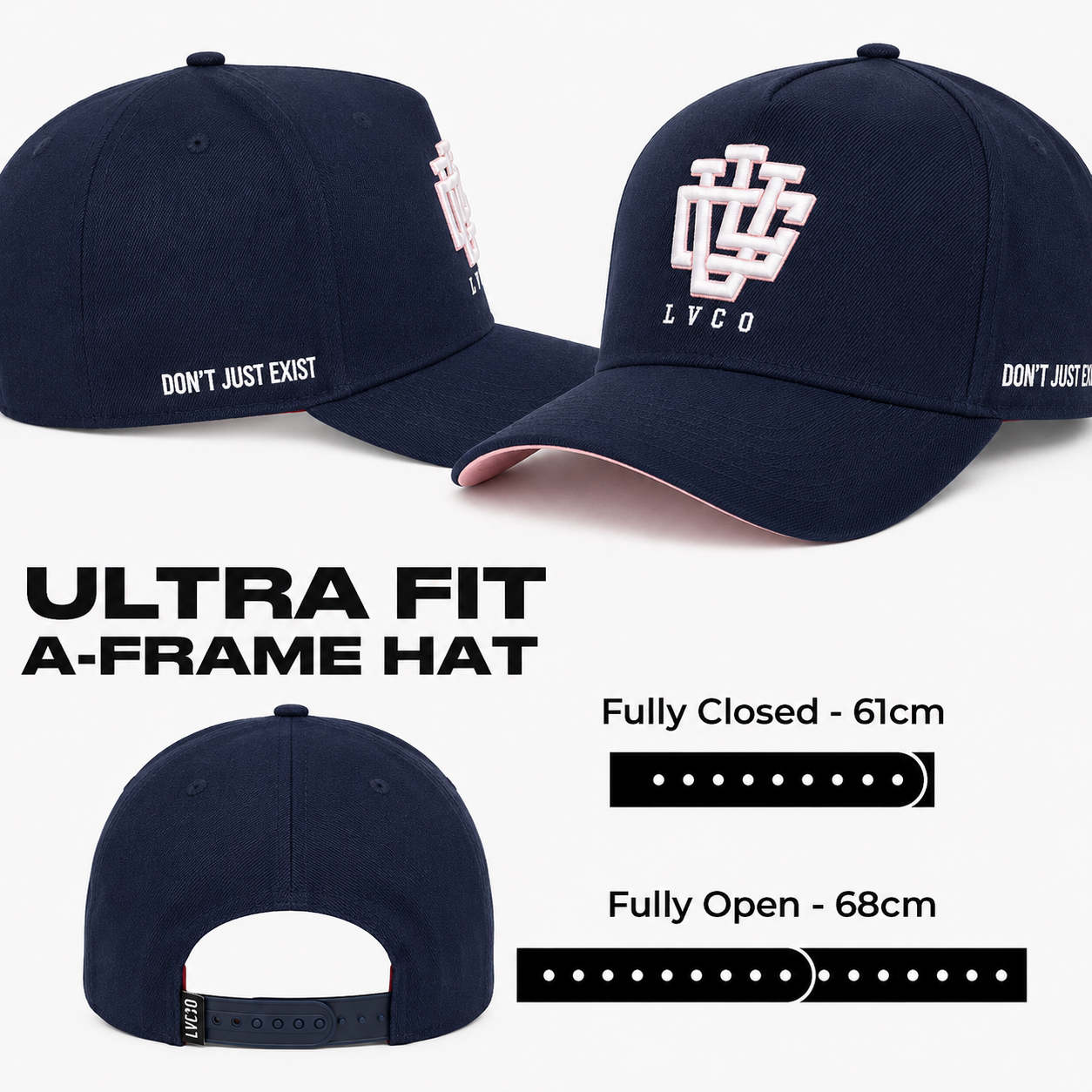 Ultra Fit Premium Blend Navy Blush A-Frame