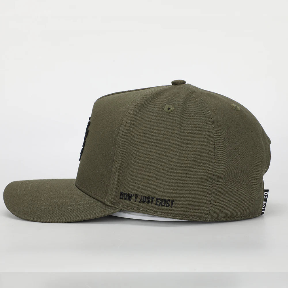 CLASSIC FIT Khaki Black A-Frame Snapback