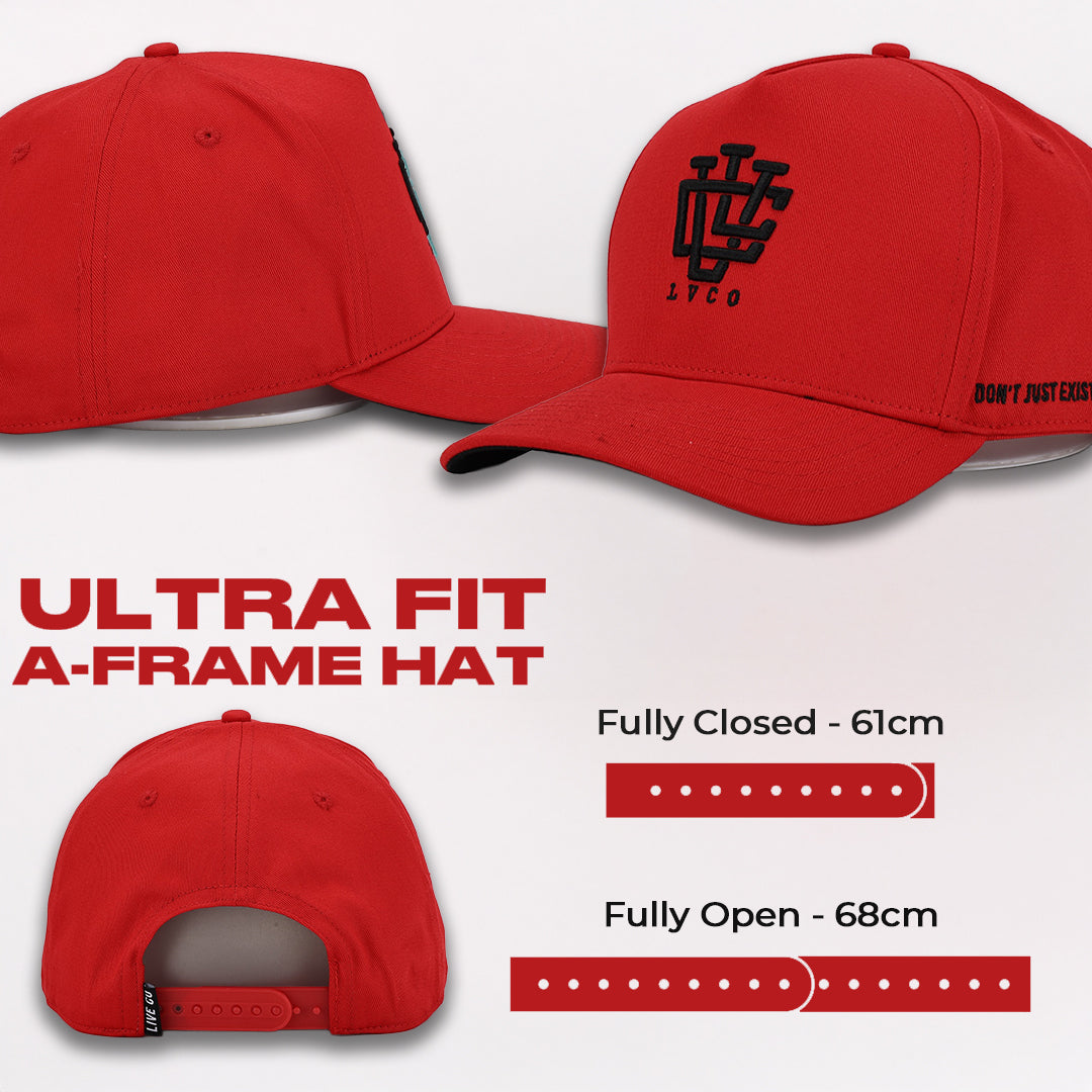 ULTRA FIT MIDNIGHT RED A-Frame Snapback