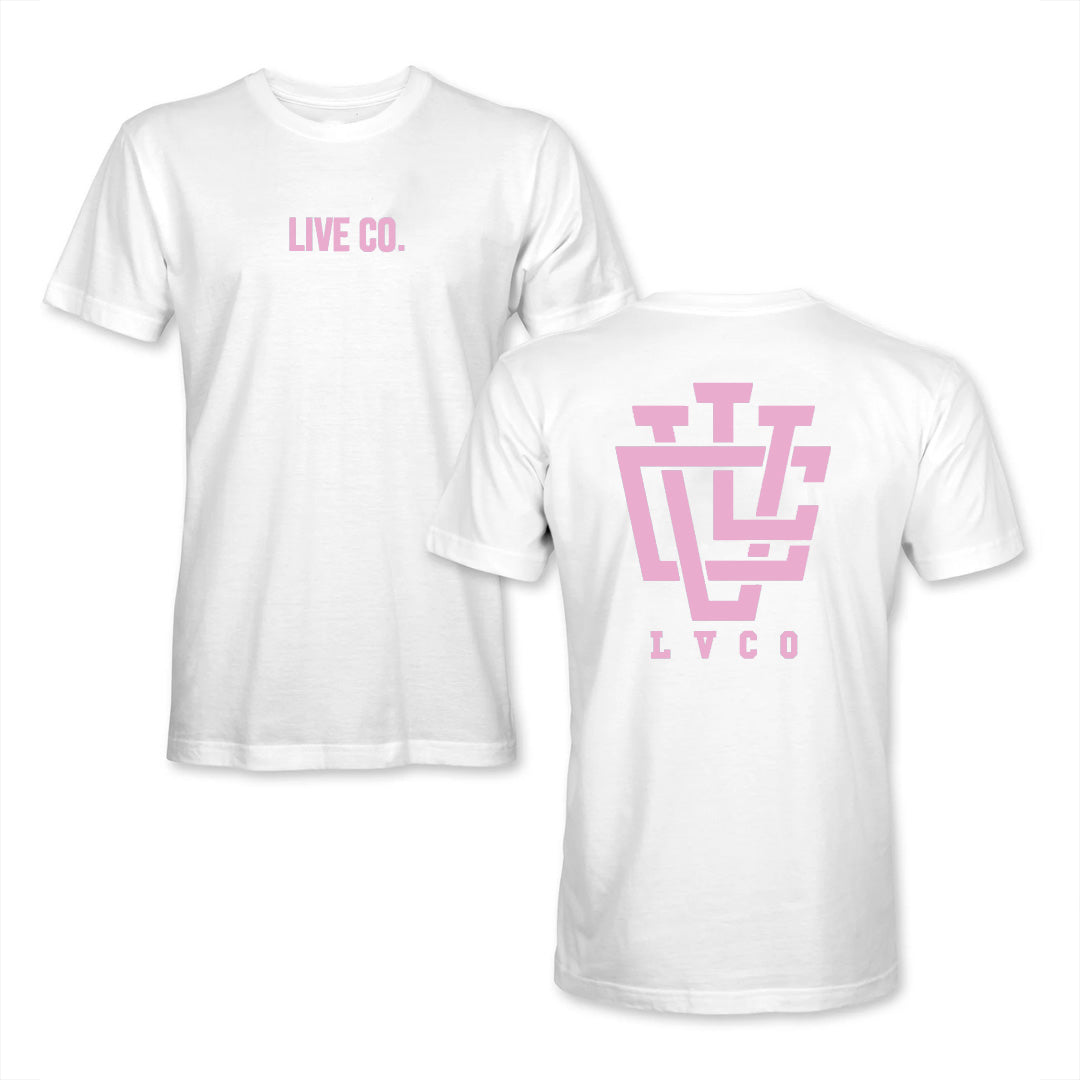 [Exclusive] LVCO White Skyline Pink T-Shirt