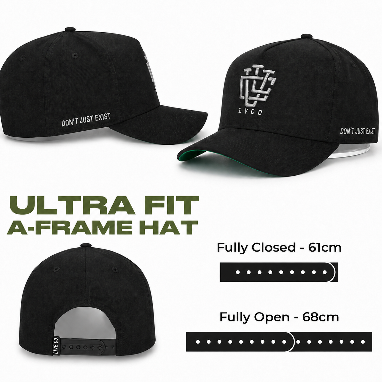 ULTRA Premium Blend Black Onyx A-Frame Snapback